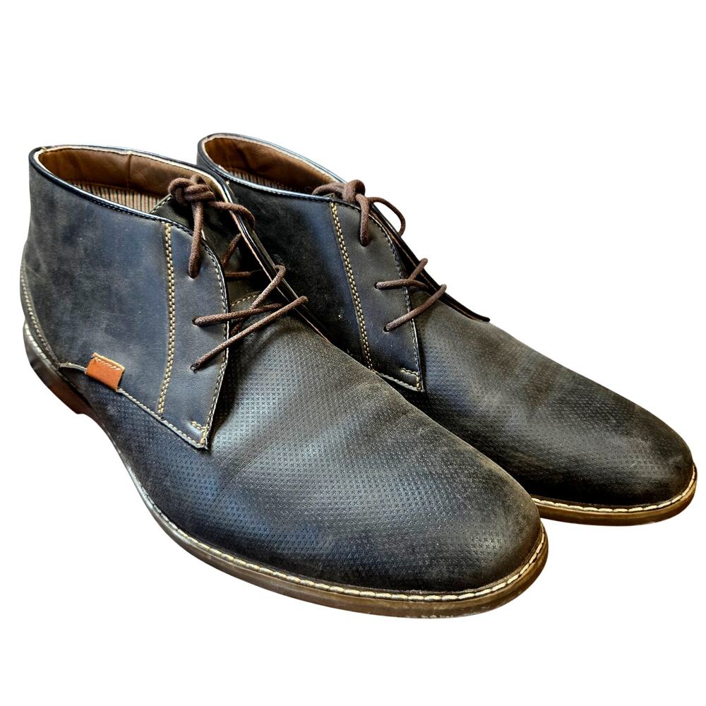 R2 13 M Men's Dress Ankle Boot Shoe Gray Oxford Derby Brogues13M Medium